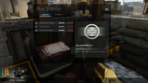 Buy station screenshot of Call of Duty: Modern Warfare video game interface.
