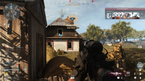 Ranked up screenshot of Call of Duty: Modern Warfare video game interface.