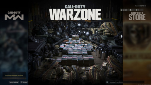 Select mode screenshot of Call of Duty: Modern Warfare video game interface.