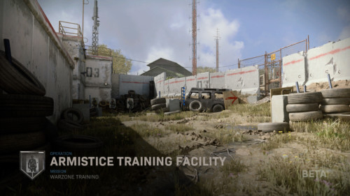Warzone training screenshot of Call of Duty: Modern Warfare video game interface.