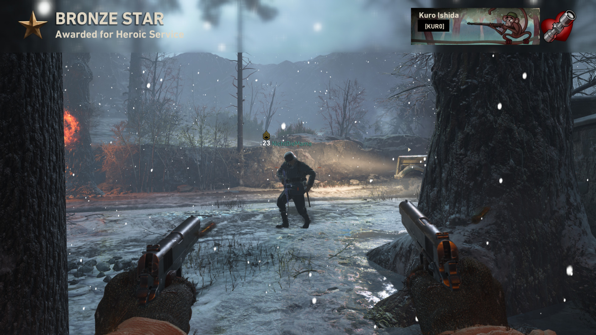 Bronze star screenshot of Call of Duty: WWII video game interface.