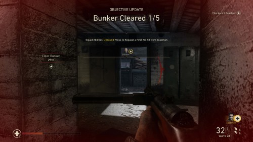 Objective update screenshot of Call of Duty: WWII video game interface.