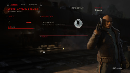 Summary screenshot of Call of Duty: WWII video game interface.