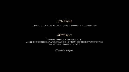 Autosave screenshot of Clair Obscur: Expedition 33 video game interface.