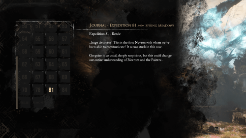 Journal screenshot of Clair Obscur: Expedition 33 video game interface.