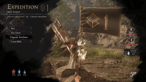Rest Point screenshot of Clair Obscur: Expedition 33 video game interface.