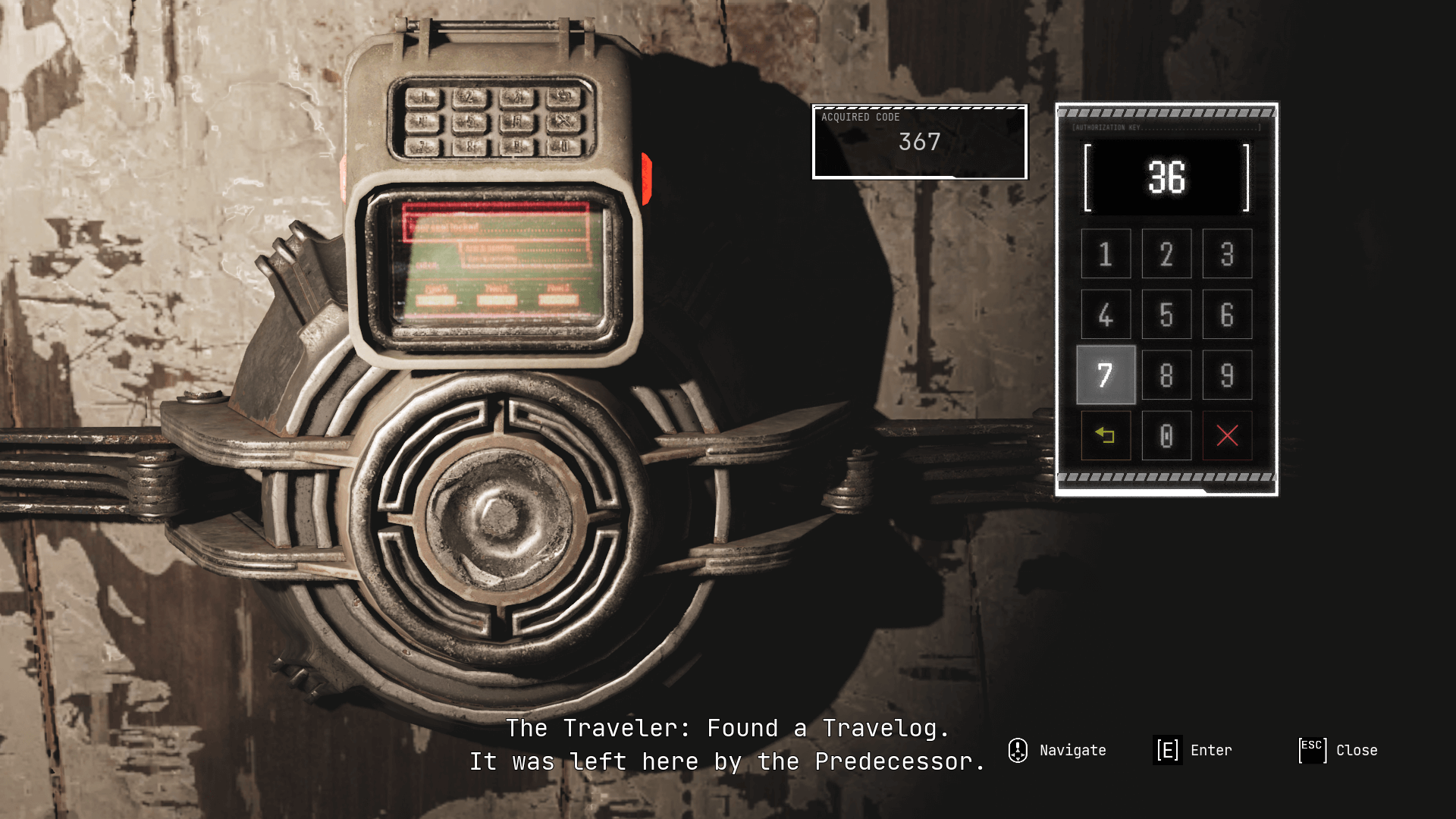 Code screenshot of Cronos: The New Dawn video game interface.