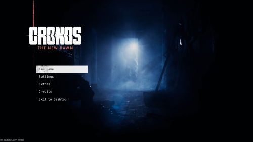 Main Menu screenshot of Cronos: The New Dawn video game interface.