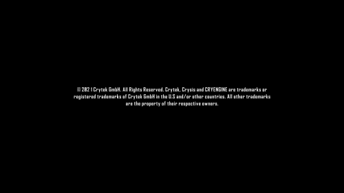 Start Screen screenshot of Crysis 3 video game interface.