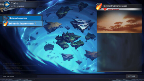 Map screenshot of Dauntless video game interface.