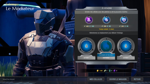 To sell screenshot of Dauntless video game interface.