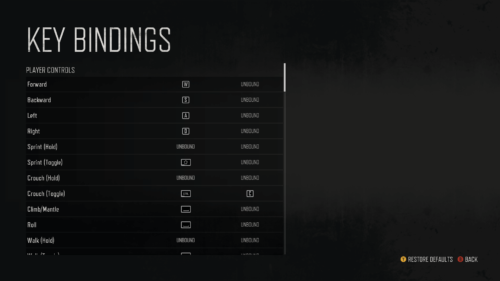 Settings screenshot of Days Gone video game interface.