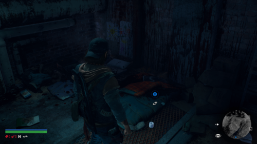 Interact screenshot of Days Gone video game interface.