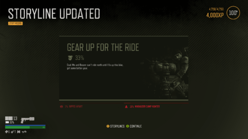 Mission Complete screenshot of Days Gone video game interface.