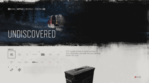 Inventory screenshot of Days Gone video game interface.
