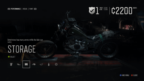 Store screenshot of Days Gone video game interface.