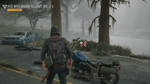 Interact screenshot of Days Gone video game interface.