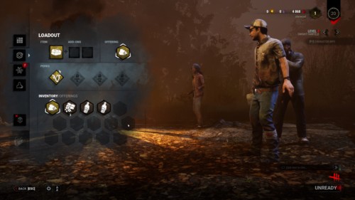 Loadout screenshot of Dead by Daylight video game interface.