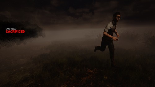 Match result screenshot of Dead by Daylight video game interface.