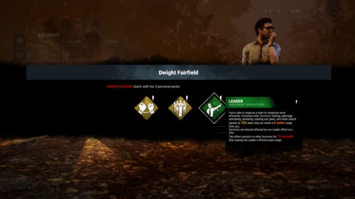Personal perks screenshot of Dead by Daylight video game interface.