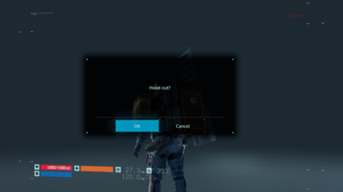 Confirmation screenshot of Death Stranding video game interface.