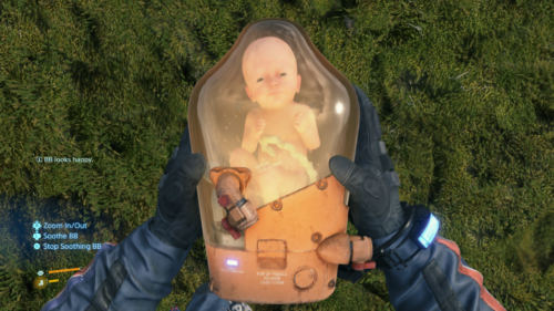 Interact screenshot of Death Stranding video game interface.