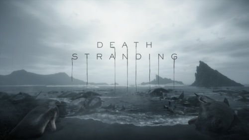 Logo screenshot of Death Stranding video game interface.