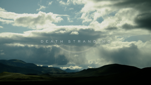 Logo screenshot of Death Stranding video game interface.