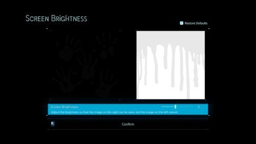 Screen Brightness screenshot of Death Stranding video game interface.