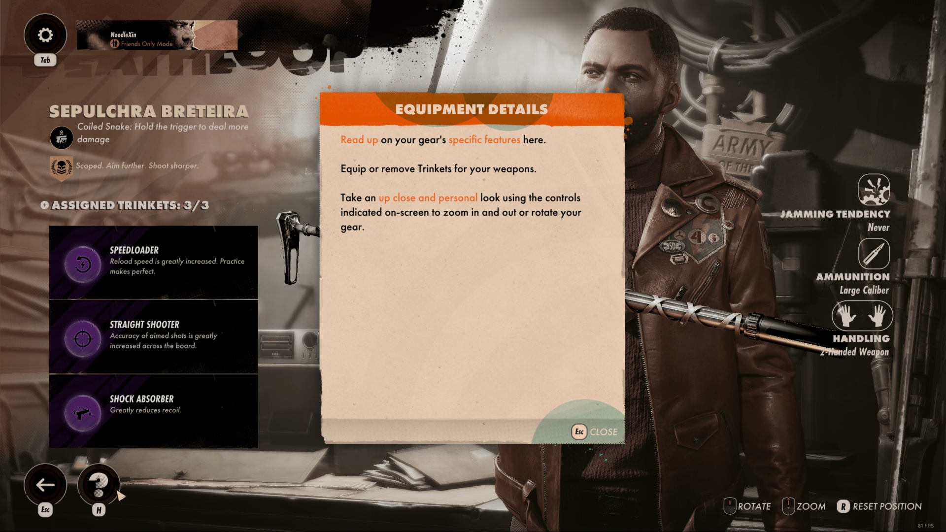 Tutorials screenshot of Deathloop video game interface.