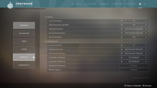 Gameplay screenshot of Destiny 2 video game interface.