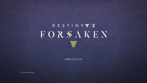 Press enter to play screenshot of Destiny 2 video game interface.