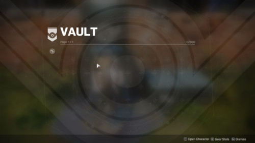 Vault screenshot of Destiny 2 video game interface.