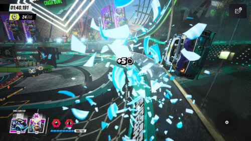 Time Trial Added Time  screenshot of Destruction AllStars video game interface.