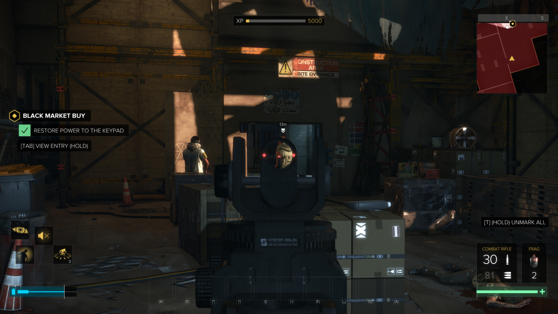 Enemies screenshot of Deus Ex: Mankind Divided video game interface.