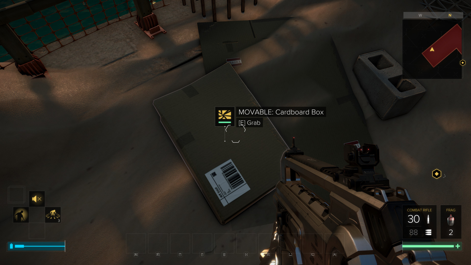 Grab item screenshot of Deus Ex: Mankind Divided video game interface.