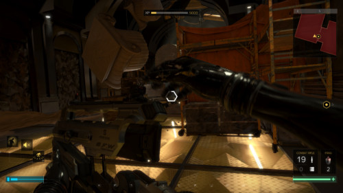 Reload screenshot of Deus Ex: Mankind Divided video game interface.