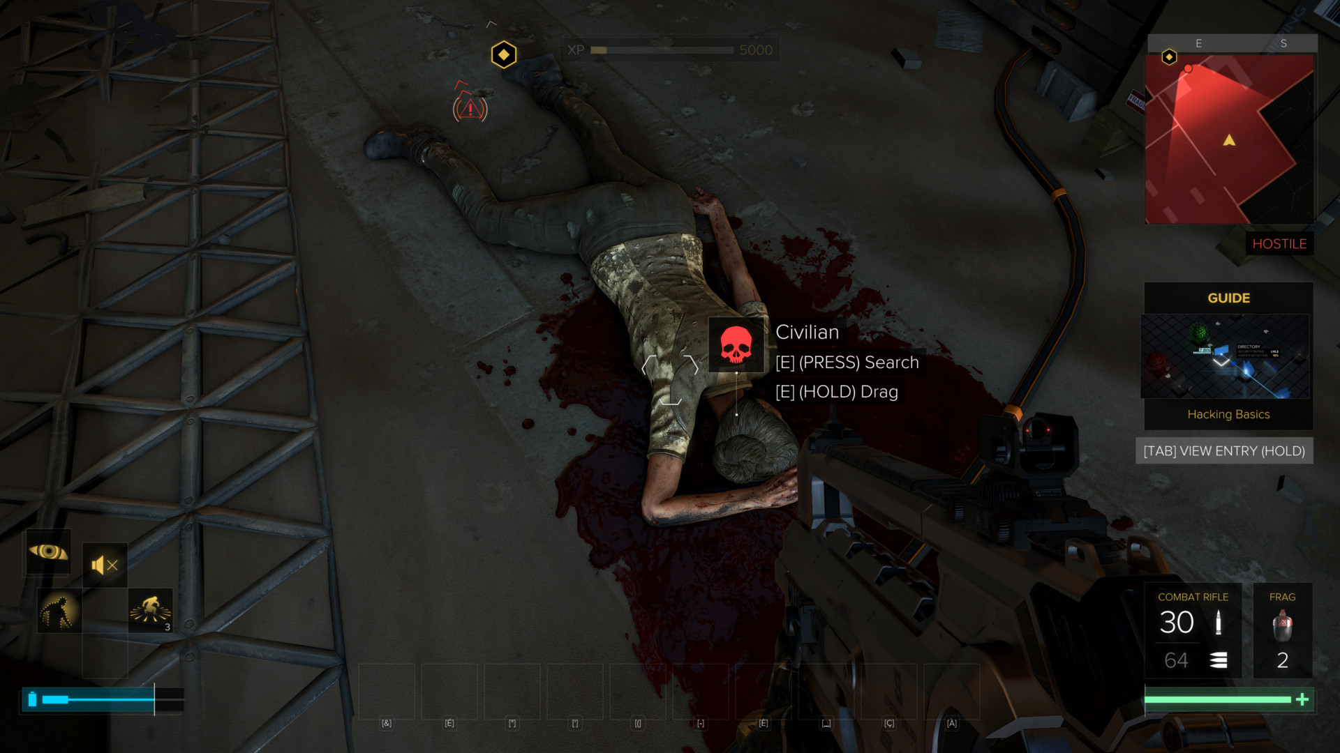 Search item screenshot of Deus Ex: Mankind Divided video game interface.