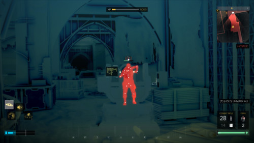 Smart vision enemies screenshot of Deus Ex: Mankind Divided video game interface.