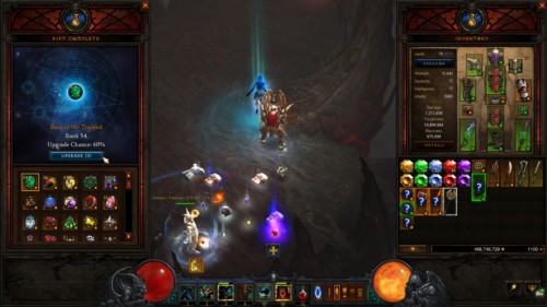 Rift complete screenshot of Diablo III video game interface.