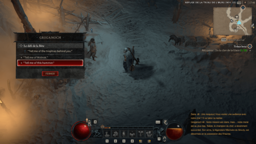Dialogue screenshot of Diablo IV Beta video game interface.