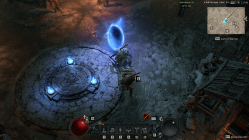 Player Interaction screenshot of Diablo IV Beta video game interface.