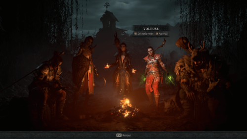 Select Character screenshot of Diablo IV Beta video game interface.