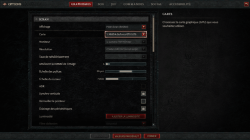 Settings screenshot of Diablo IV Beta video game interface.