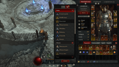 Stats screenshot of Diablo IV Beta video game interface.