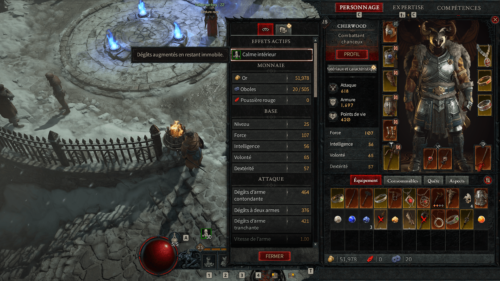 Stats screenshot of Diablo IV Beta video game interface.