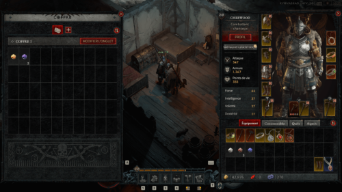 Storage screenshot of Diablo IV Beta video game interface.