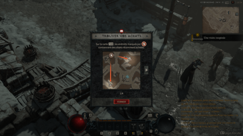 Tutorial screenshot of Diablo IV Beta video game interface.