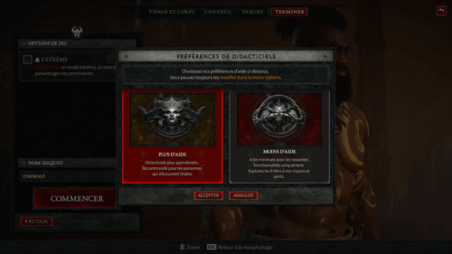 Tutorial Preference screenshot of Diablo IV Beta video game interface.