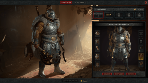 Wardrobe screenshot of Diablo IV Beta video game interface.